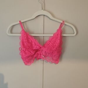 Vibrant Pink Lace Bralette